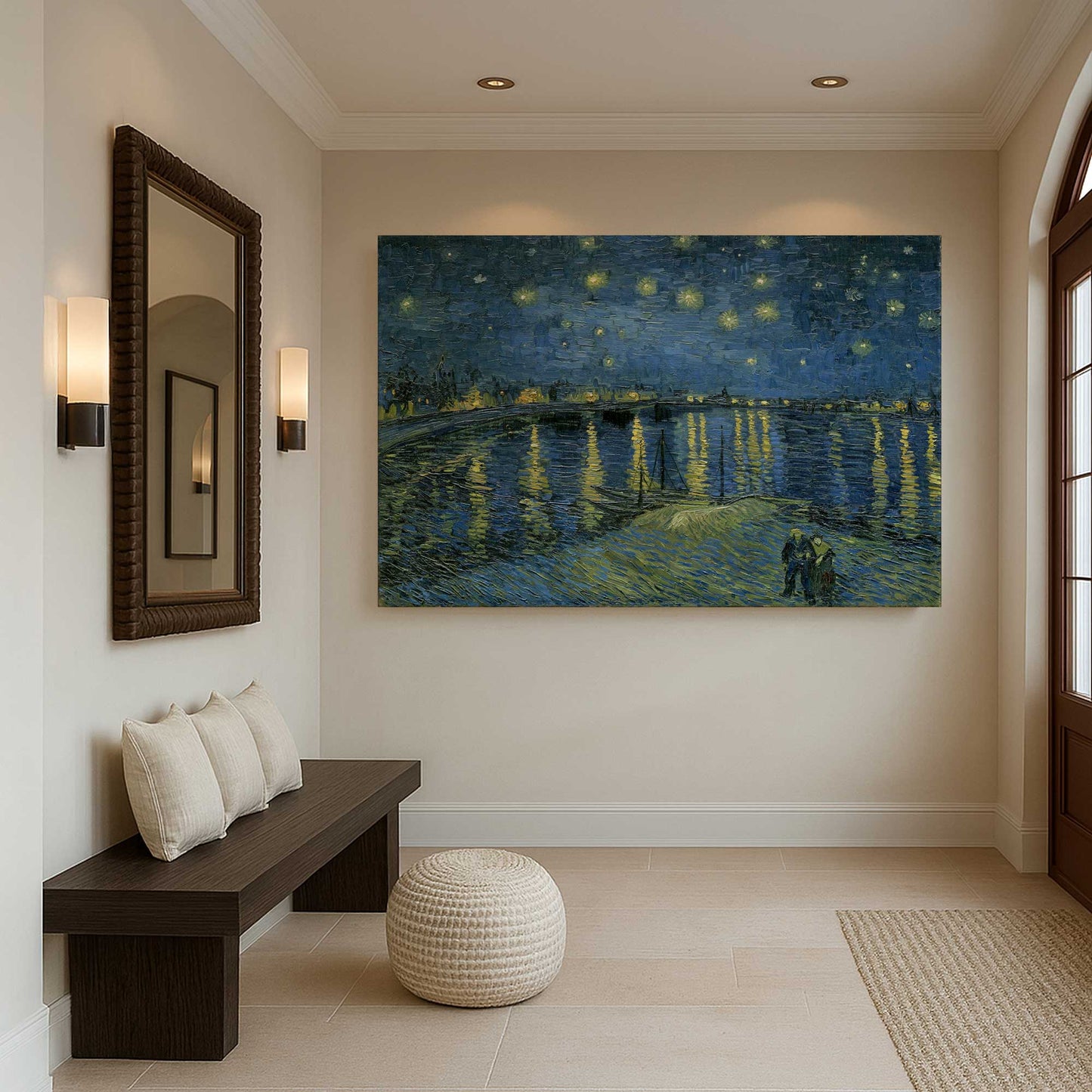 [Color:Stretched Canvas], Picture of art in a room