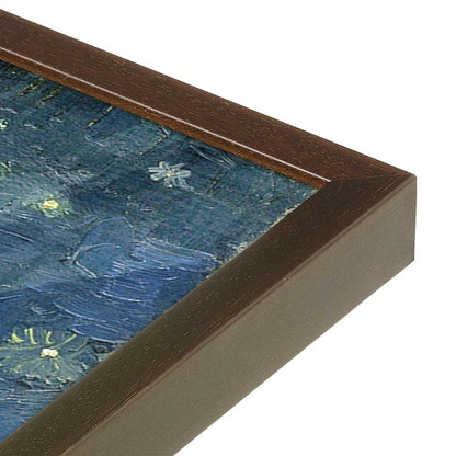 [Color:Brown], Picture of art in a Brown frame at an angle