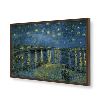 [Color:Brown], Picture of art in a Brown frame of the corner