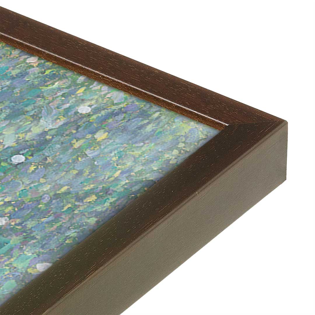 [Color:Espresso], Picture of art in a Espresso frame at an angle