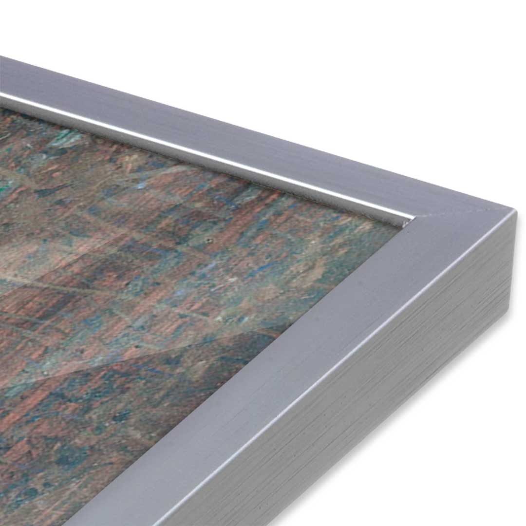 [Color:Polished Chrome], Picture of art in a Polished Chrome frame at an angle