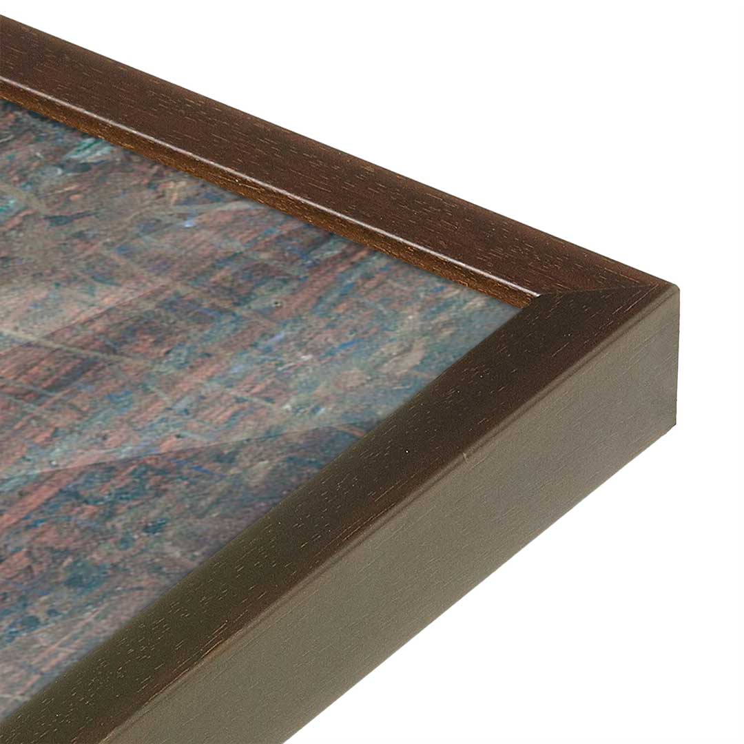 [Color:Espresso], Picture of art in a Espresso frame at an angle