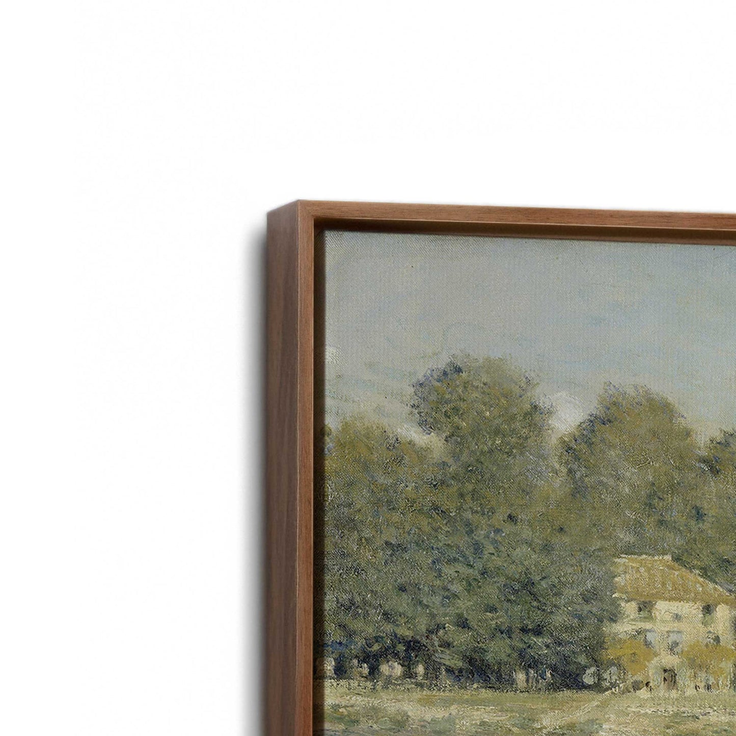 [Color:Walnut], Picture of art in a Walnut frame at an angle