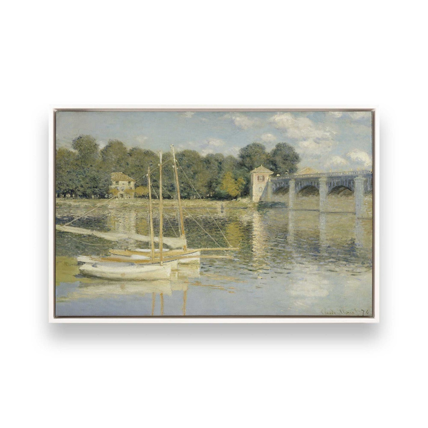 [Color:Opaque White], Picture of art in a White frame