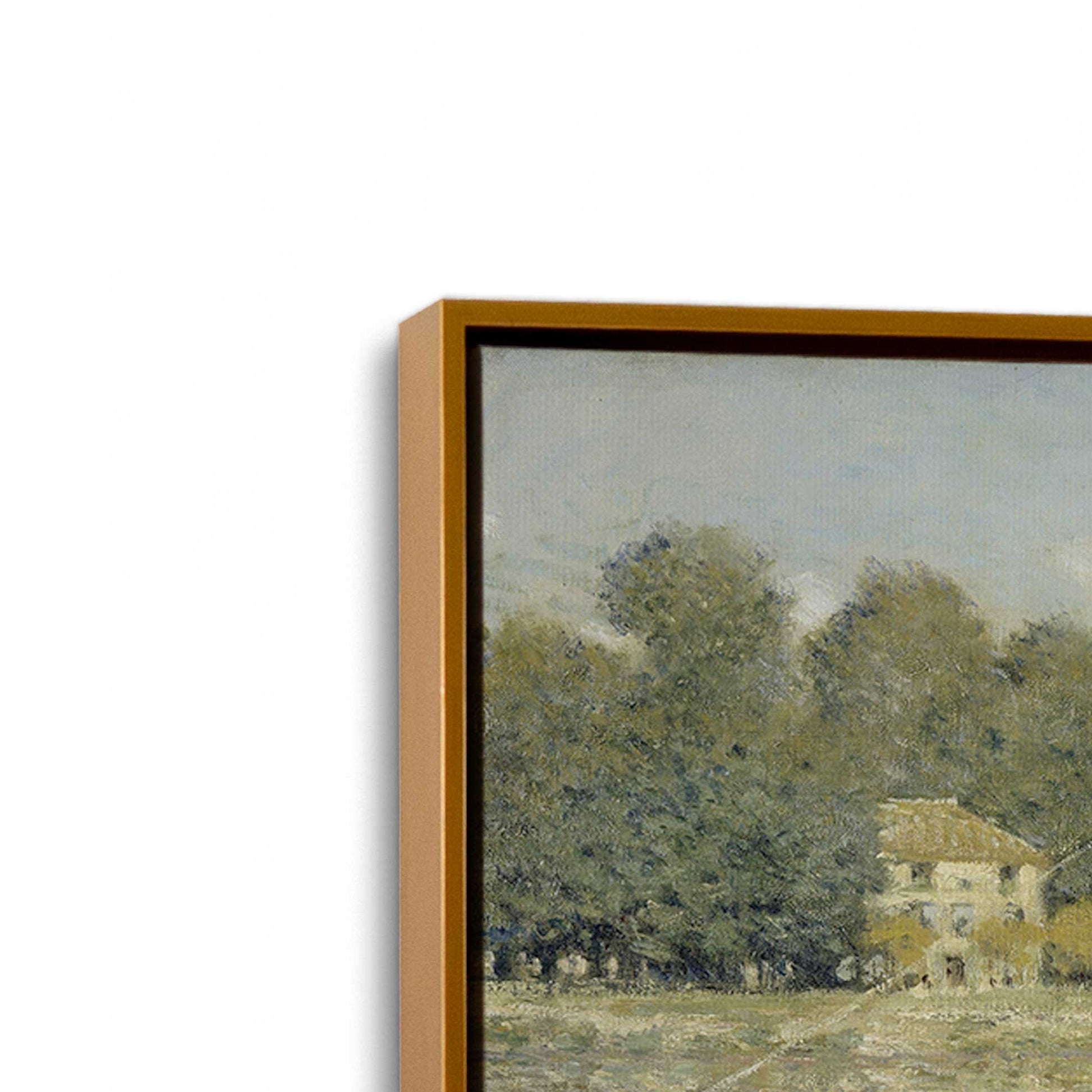 [Color:Polished Gold], Picture of art in a Polished Gold frame at an angle