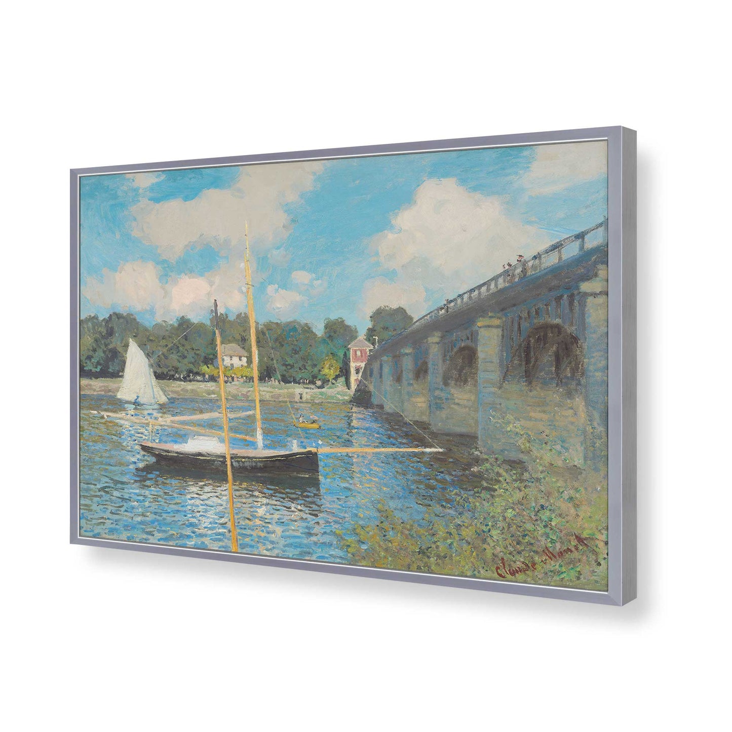 [Color:Polished Chrome], Picture of art in a Polished Chrome frame of the corner