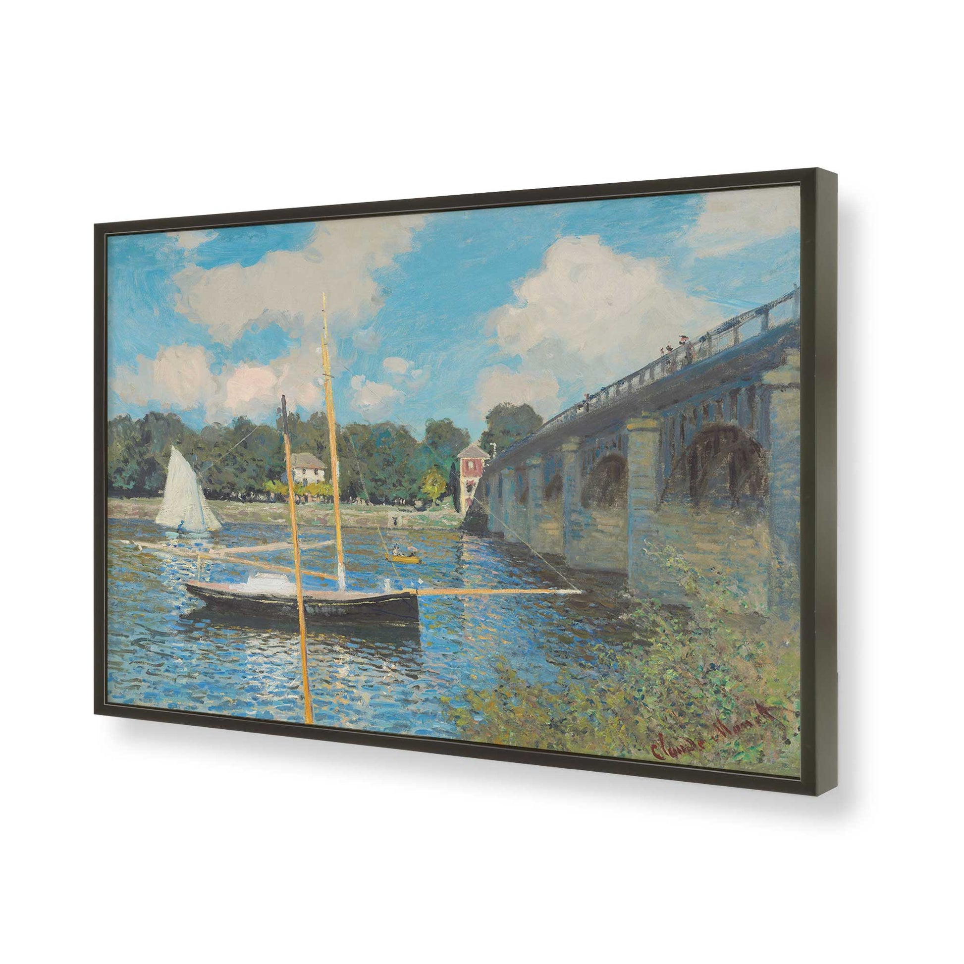 [Color:Satin Black], Picture of art in a Satin Black frame of the corner