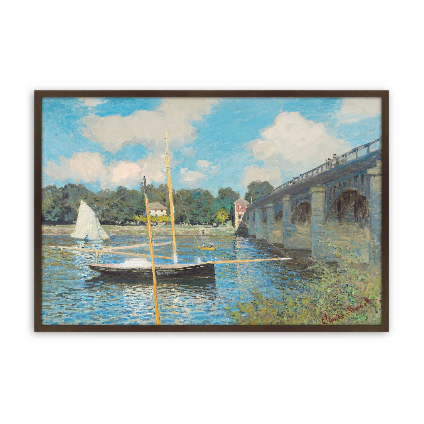 [Color:Brown], Picture of art in a Brown frame