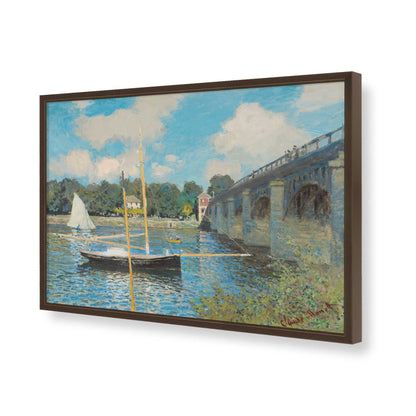 [Color:Brown], Picture of art in a Brown frame of the corner