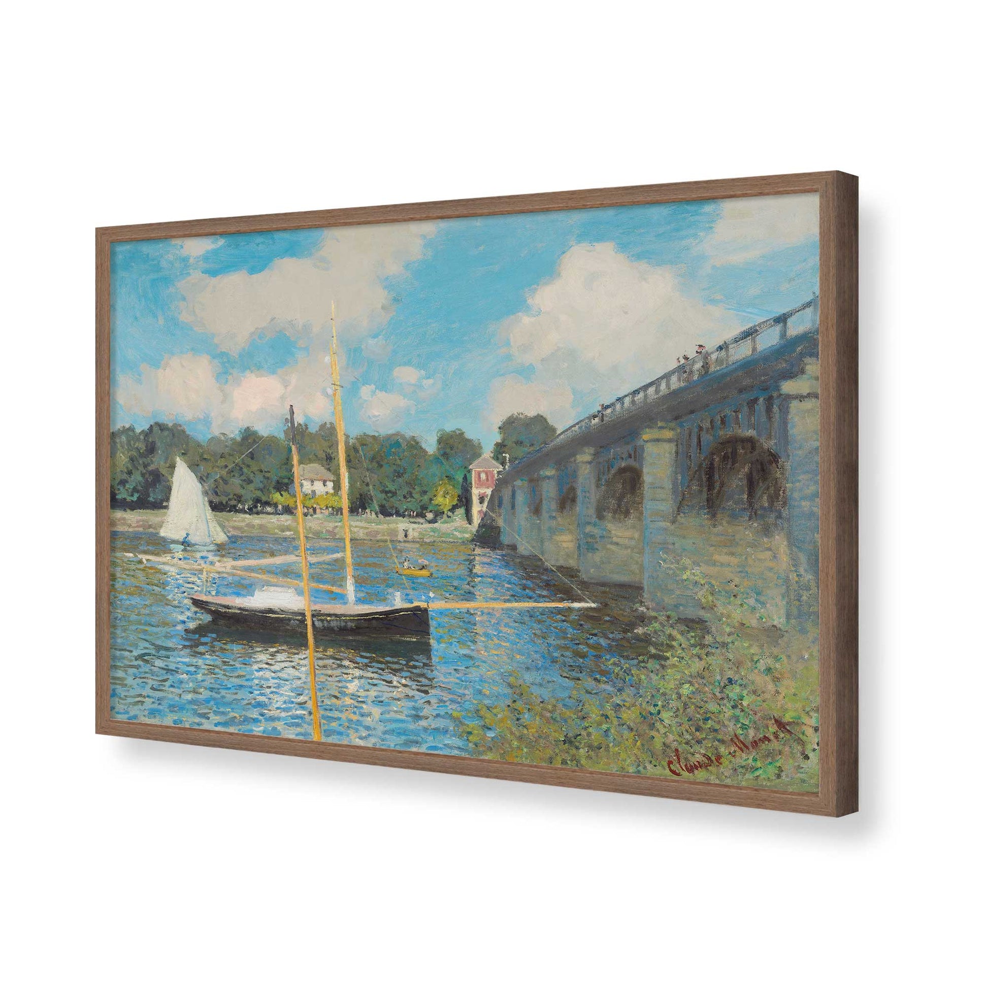 [Color:Walnut], Picture of art in a Walnut frame of the corner