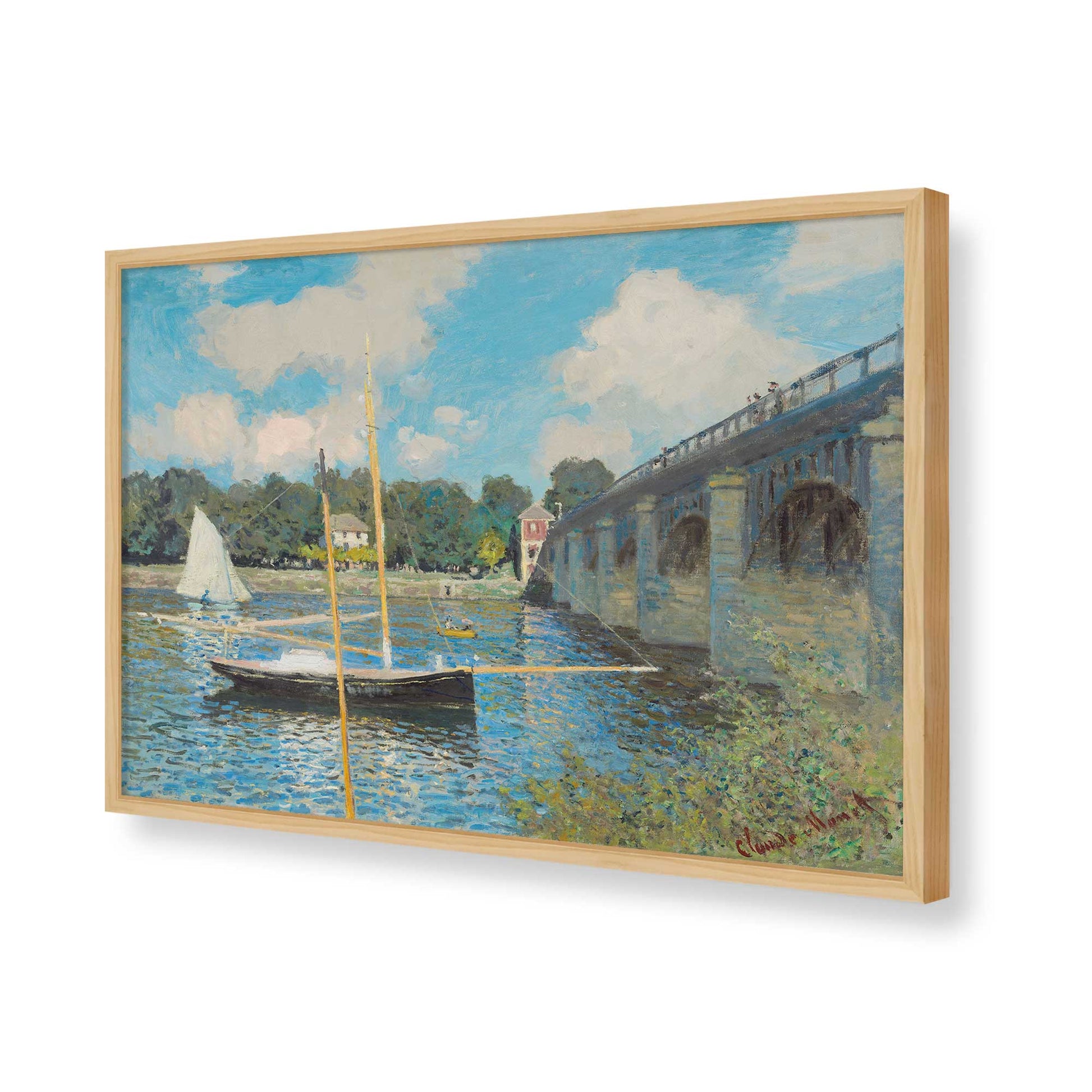 [Color:American Maple], Picture of art in a American Maple frame of the corner