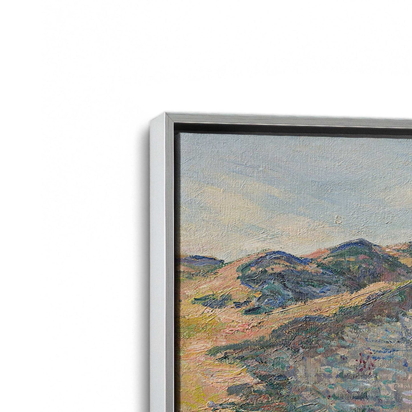 [Color:Polished Chrome], Picture of art in a Polished Chrome frame at an angle