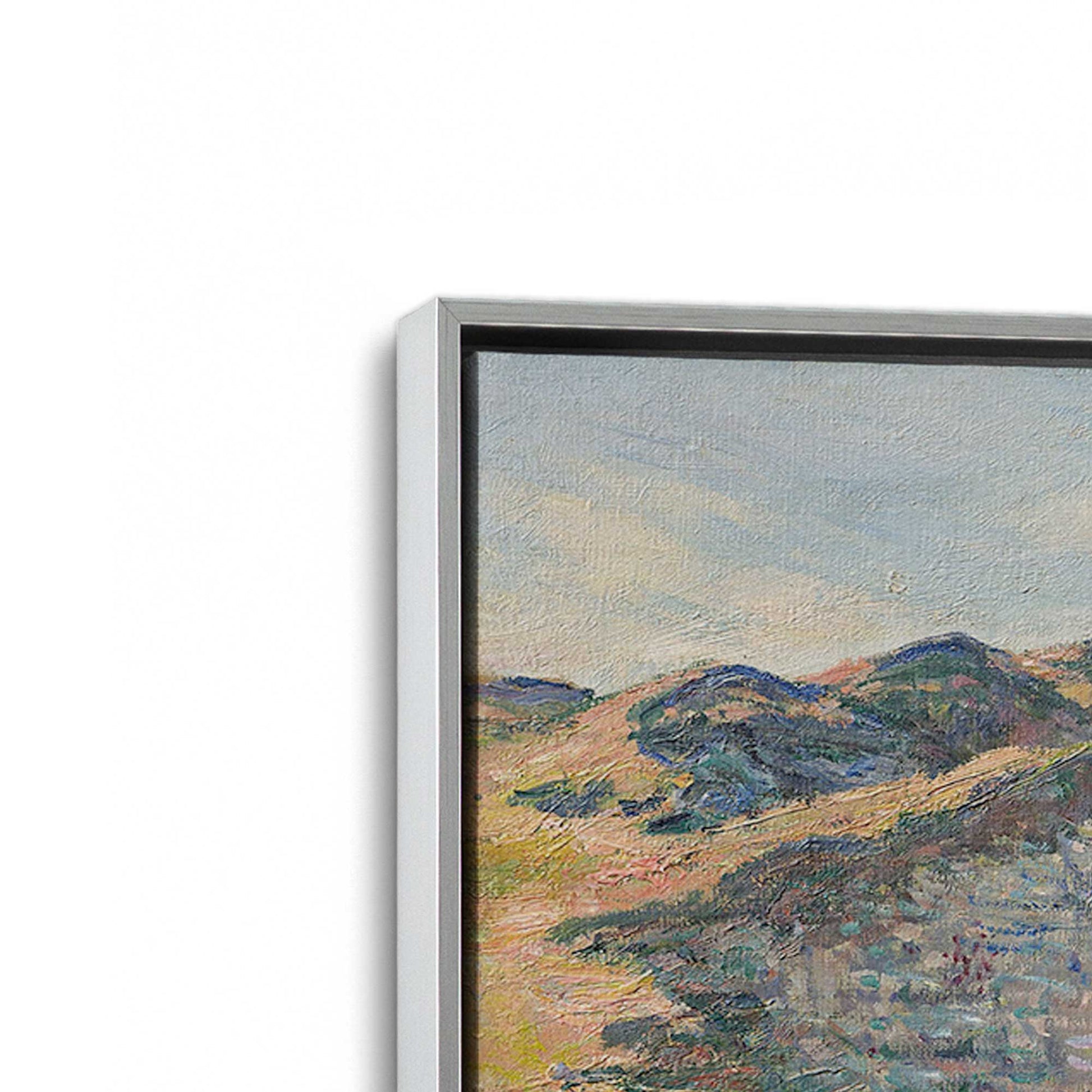 [Color:Polished Chrome], Picture of art in a Polished Chrome frame at an angle