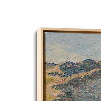 [Color:American Maple], Picture of art in a American Maple frame at an angle
