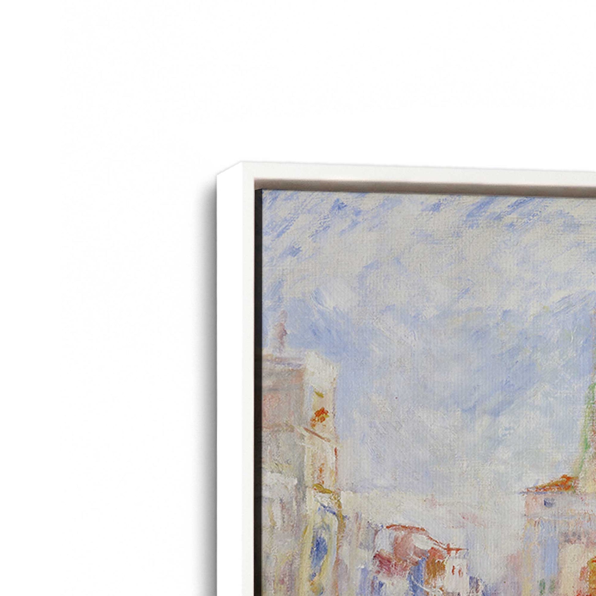 [Color:Opaque White], Picture of art in a White frame at an angle