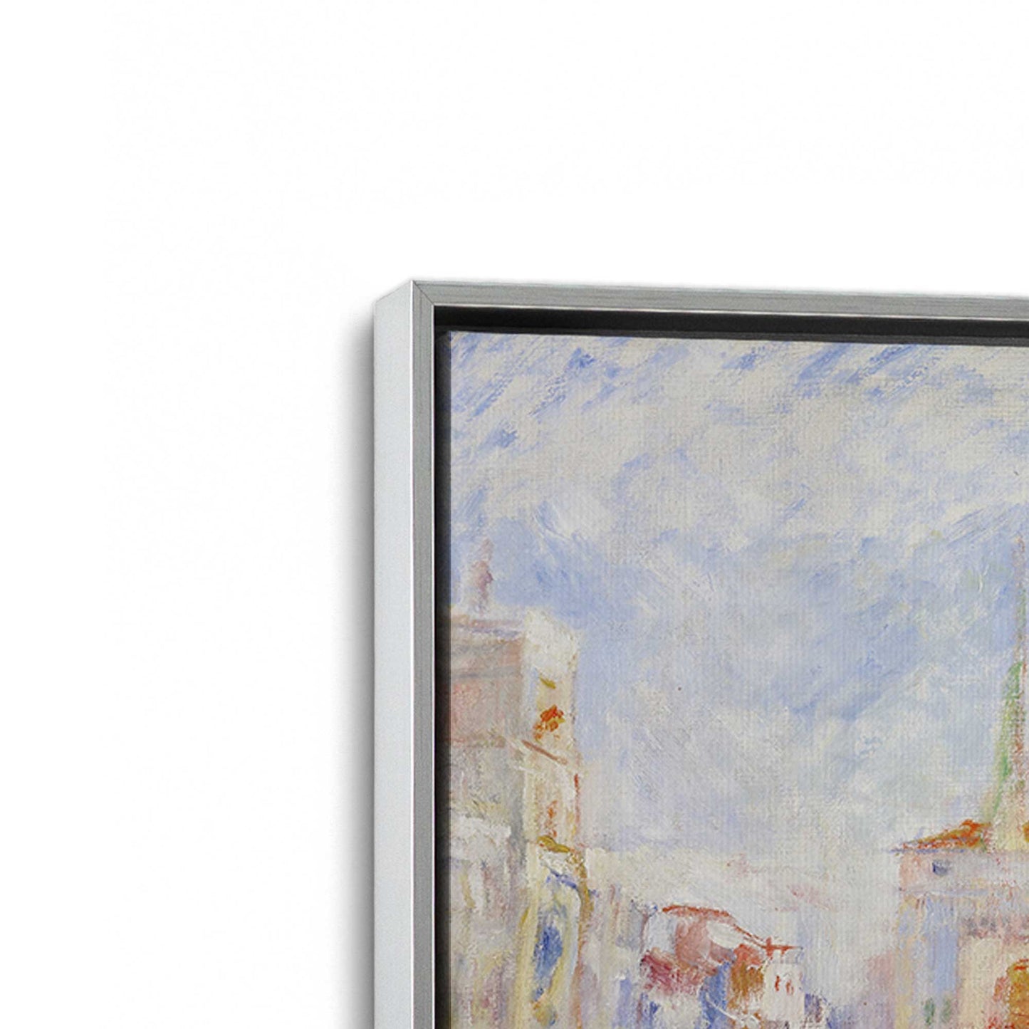 [Color:Polished Chrome], Picture of art in a Polished Chrome frame at an angle