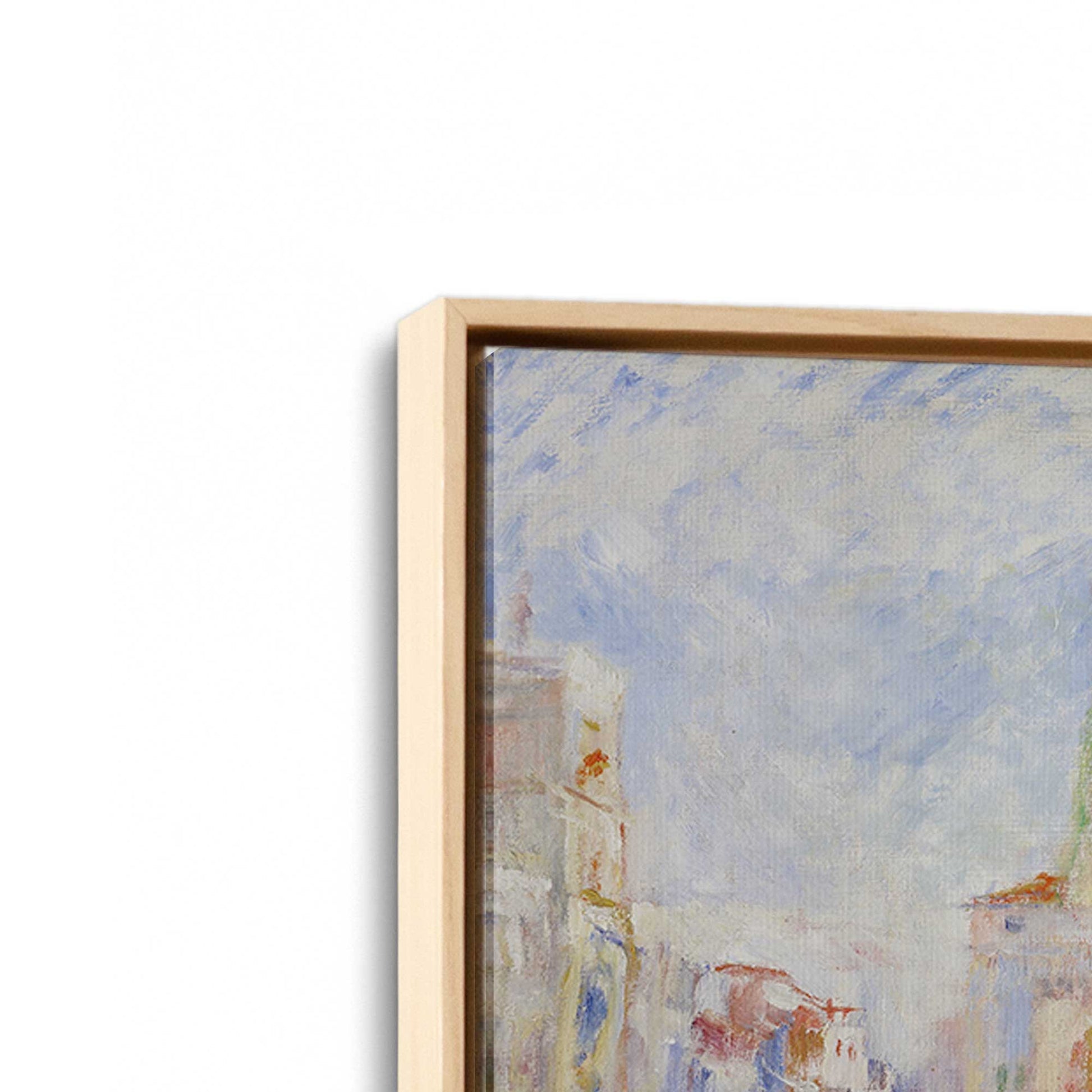 [Color:American Maple], Picture of art in a American Maple frame at an angle