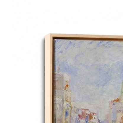 [Color:American Maple], Picture of art in a American Maple frame at an angle