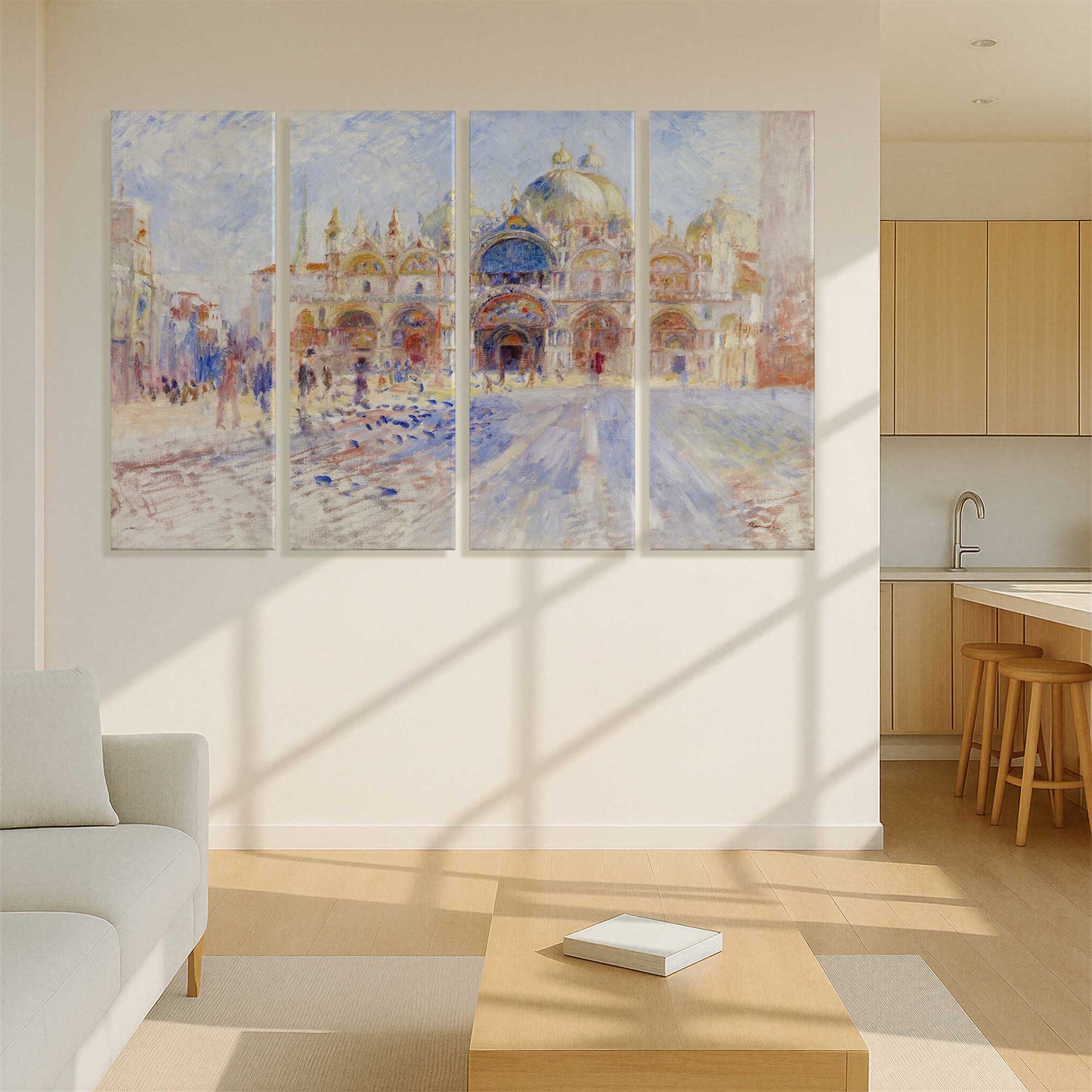 [Color:Stretched Canvas], Picture of art in a room