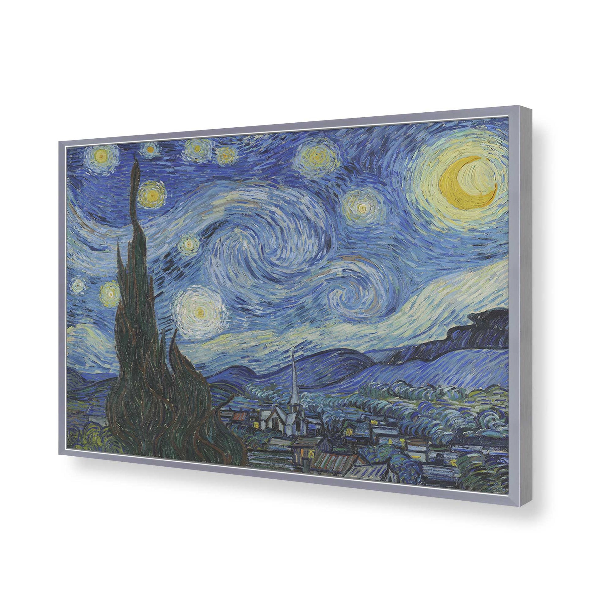 [Color:Polished Chrome], Picture of art in a Polished Chrome frame of the corner