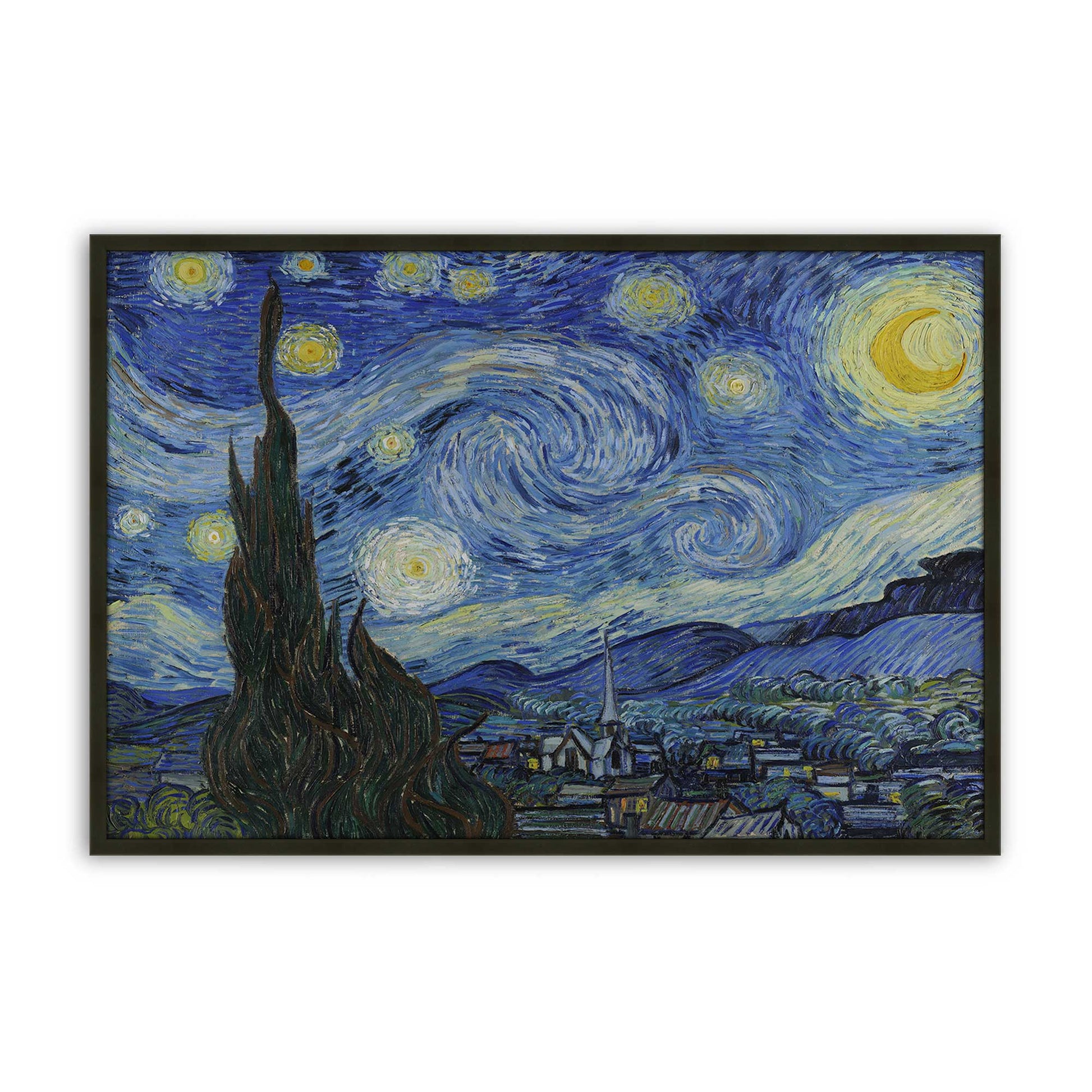 [Color:Satin Black], Picture of art in a Satin Black frame