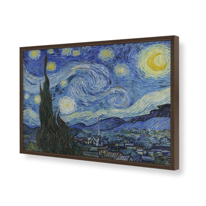 [Color:Brown], Picture of art in a Brown frame of the corner
