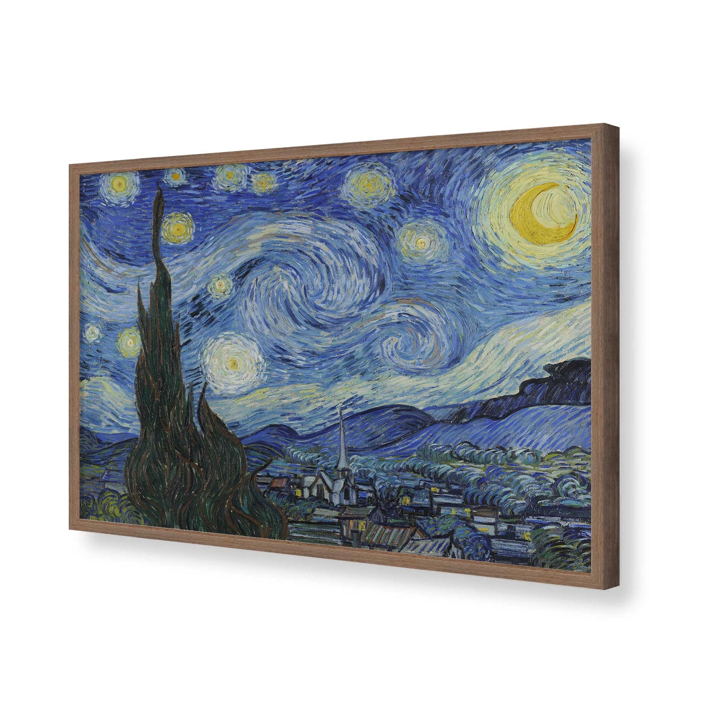 [Color:Walnut], Picture of art in a Walnut frame of the corner