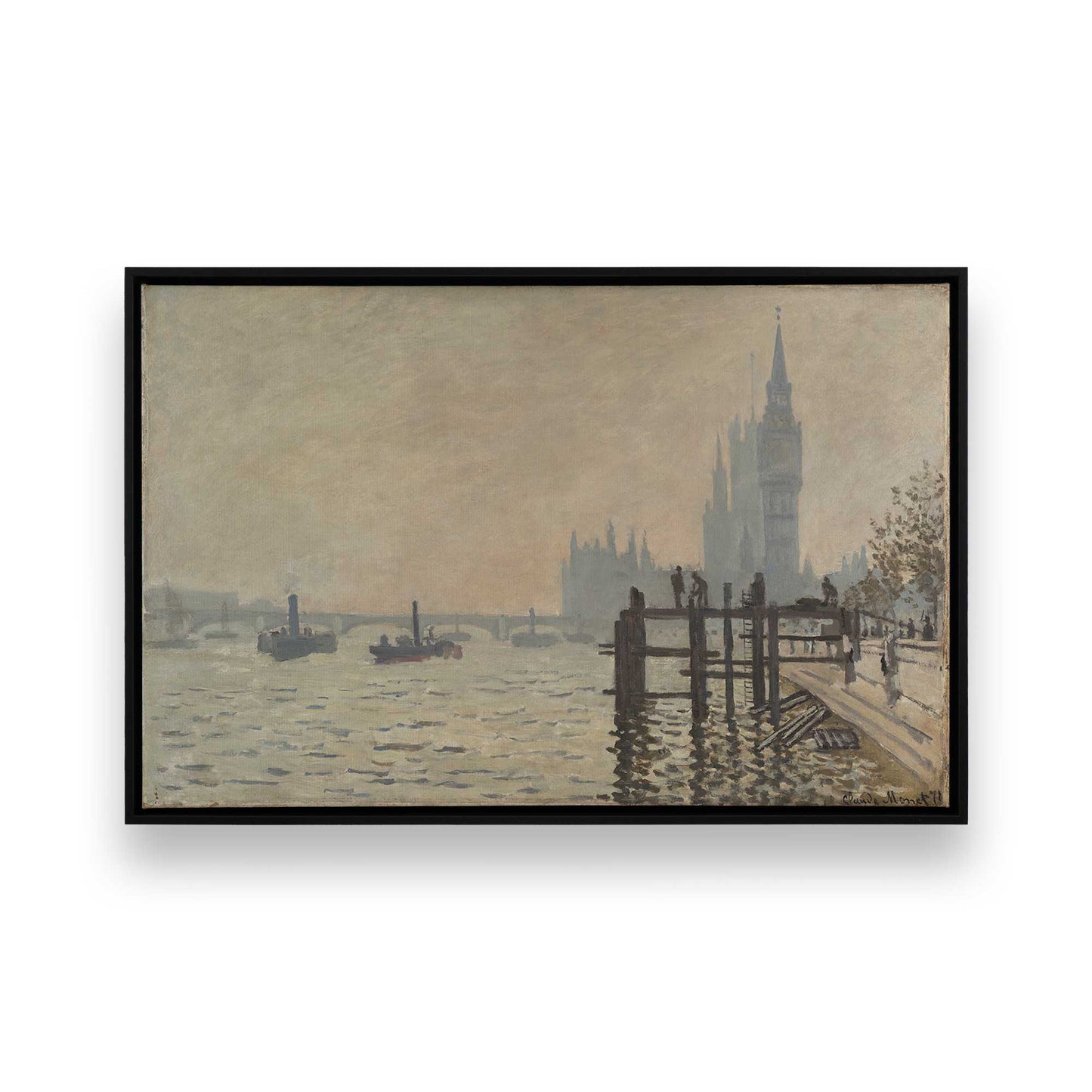 [Color:Satin Black], Picture of art in a Satin Black frame