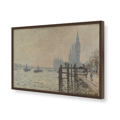 [Color:Brown], Picture of art in a Brown frame of the corner