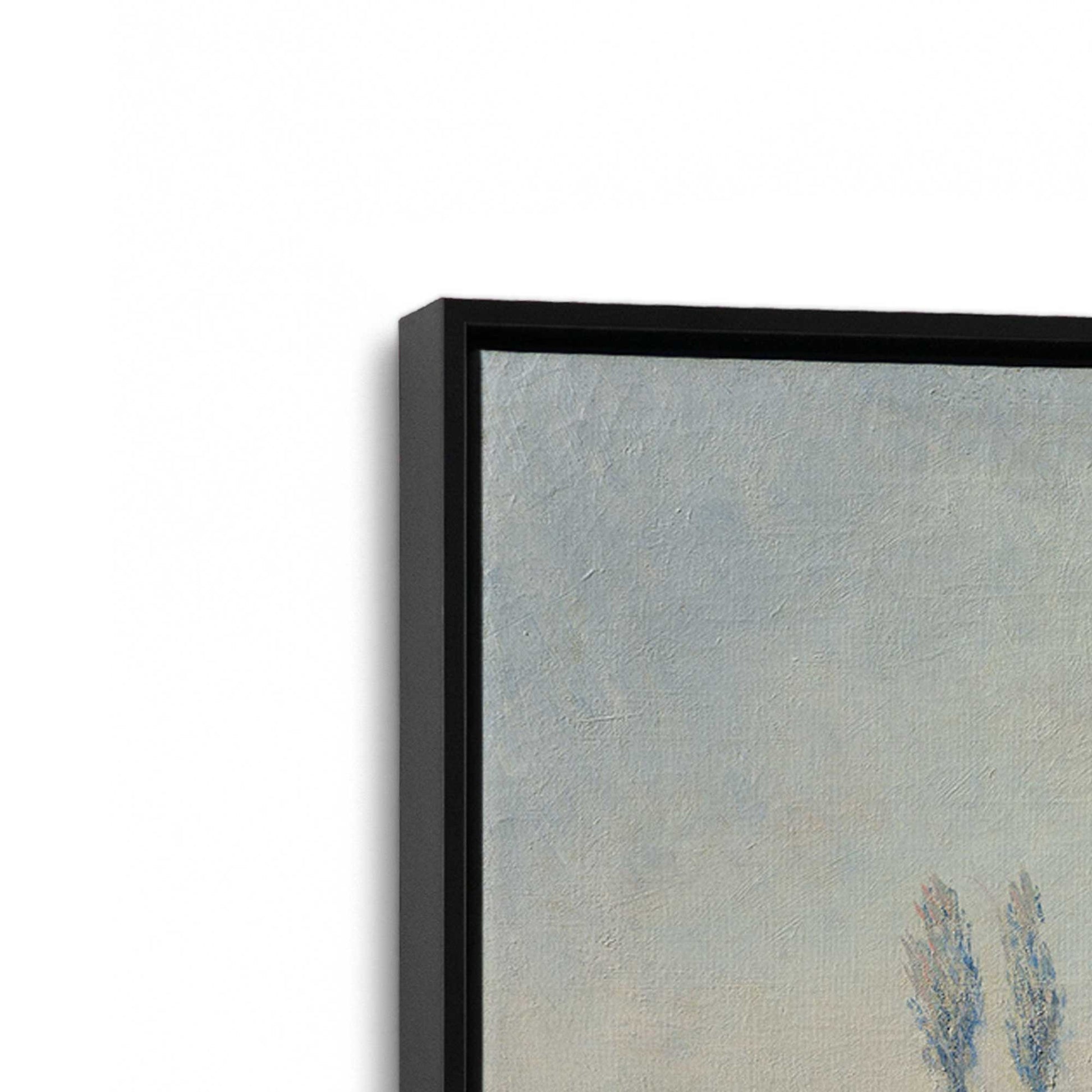 [Color:Satin Black], Picture of art in a Satin Black frame at an angle