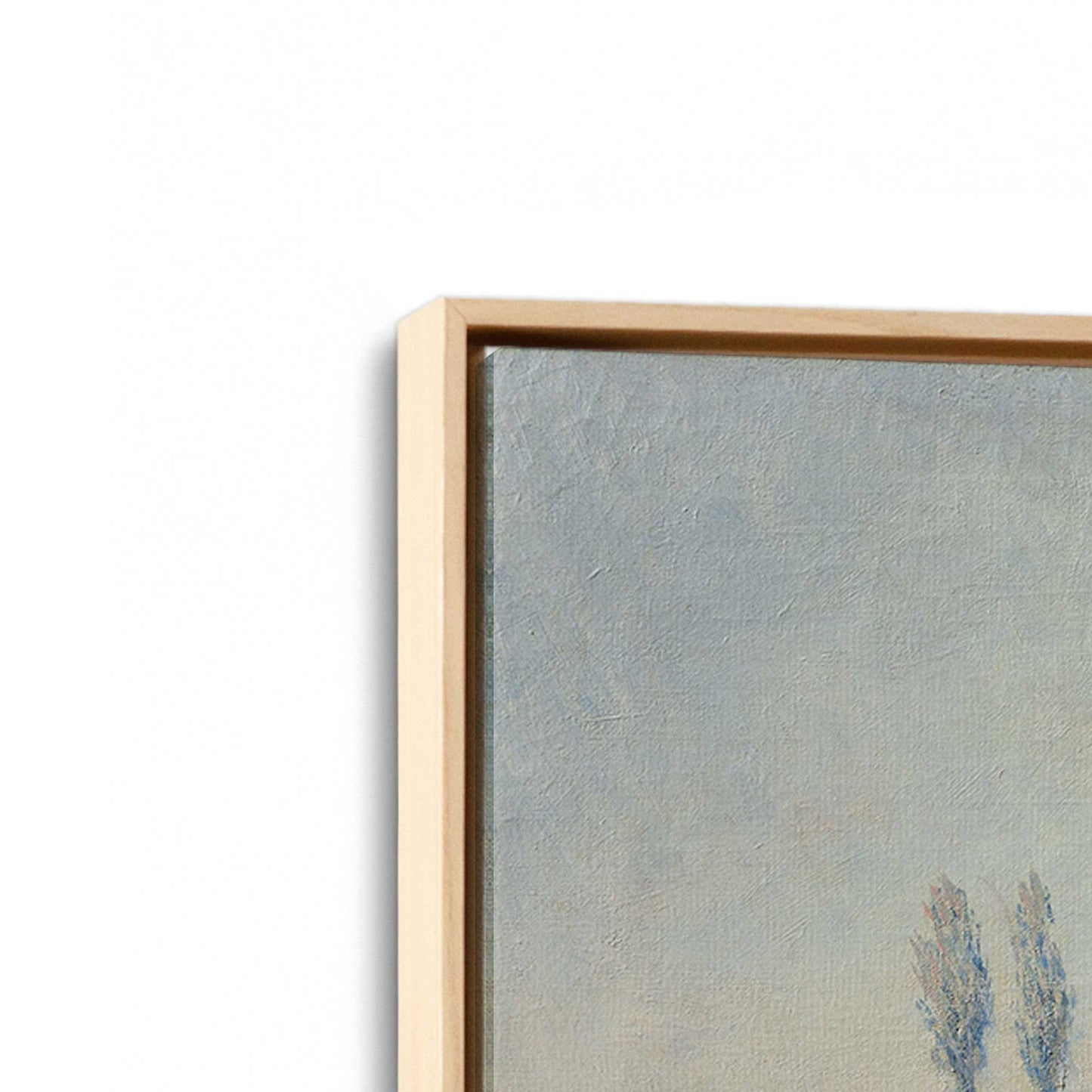 [Color:American Maple], Picture of art in a American Maple frame at an angle