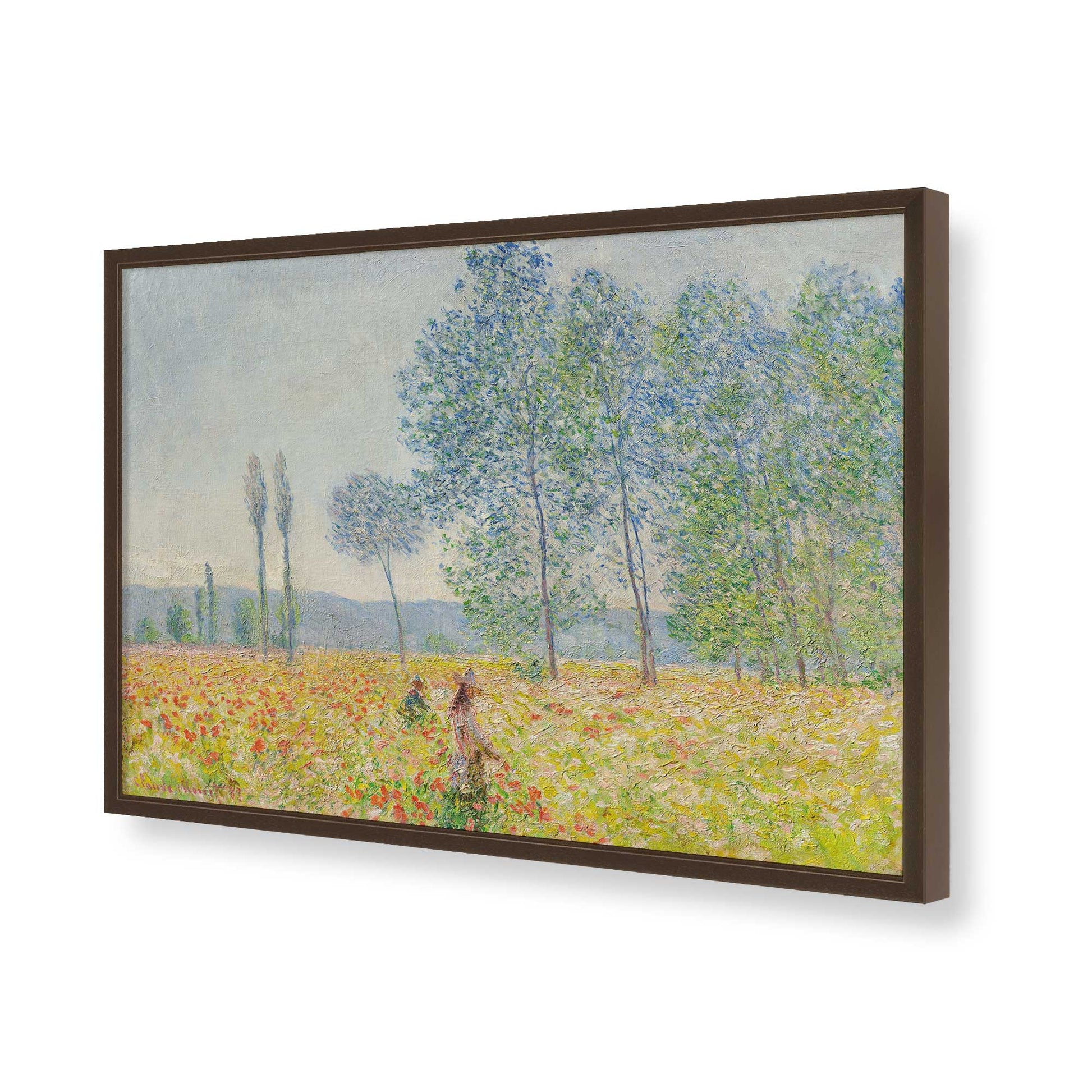 [Color:Brown], Picture of art in a Brown frame of the corner