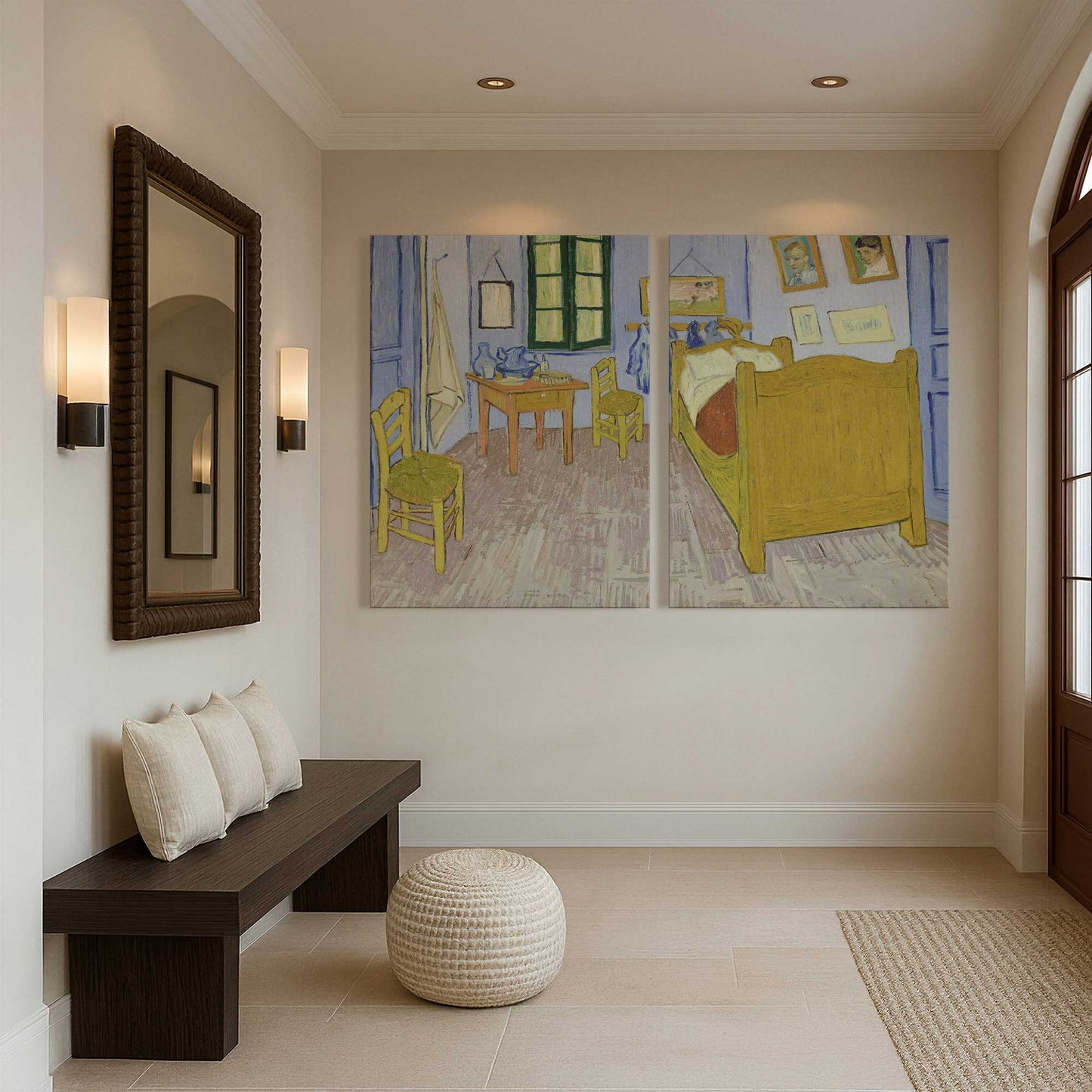 [Color:Stretched Canvas], Picture of art in a room