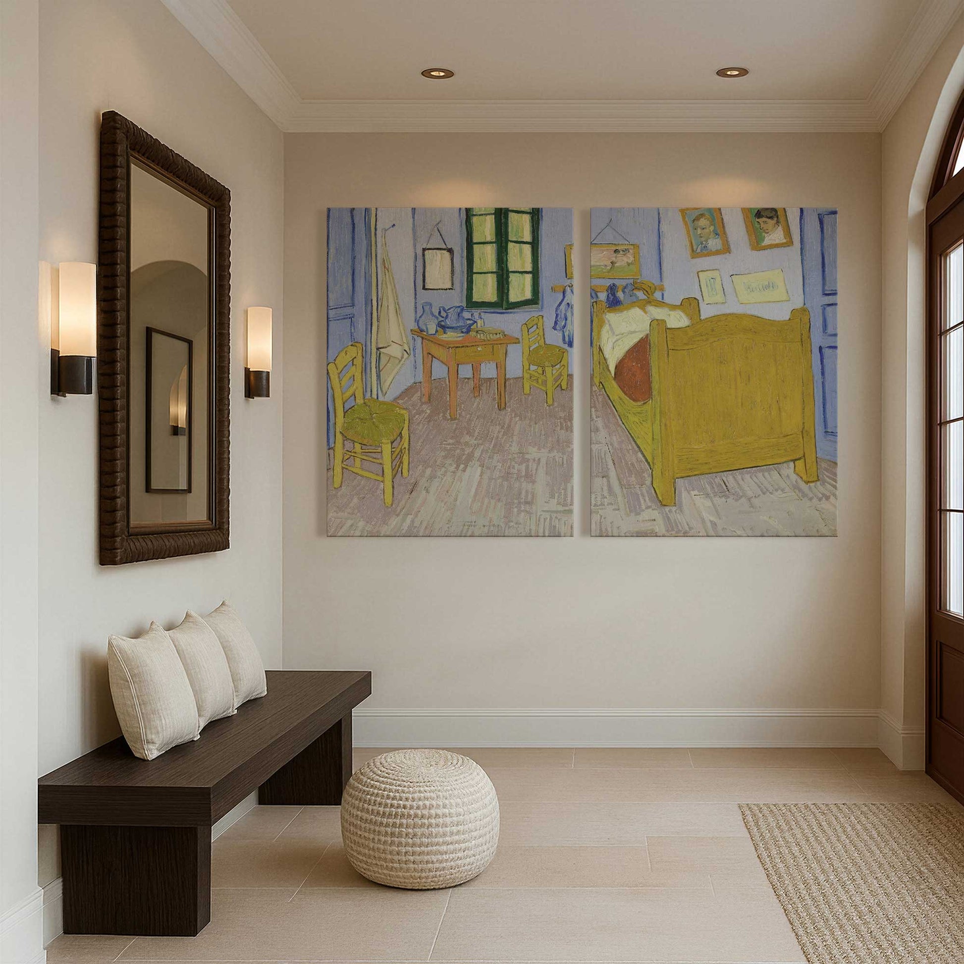 [Color:Stretched Canvas], Picture of art in a room