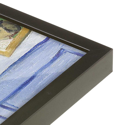[Color:Satin Black], Picture of art in a Satin Black frame at an angle