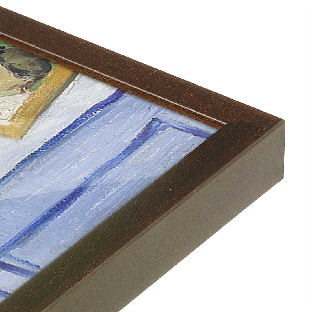 [Color:Belvinder Brown], Picture of art in a Belvinder Brown frame at an angle