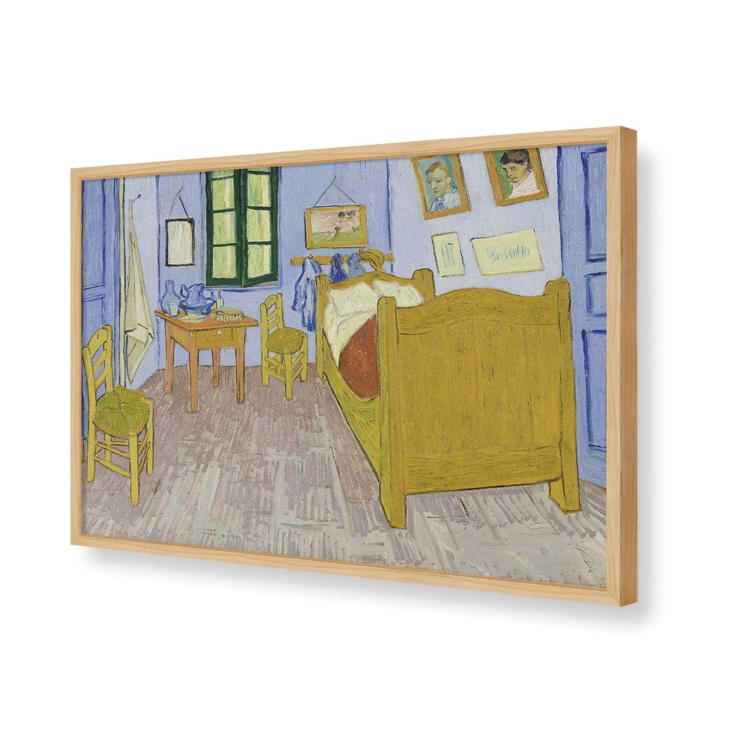 [Color:American Maple], Picture of art in a American Maple frame of the corner