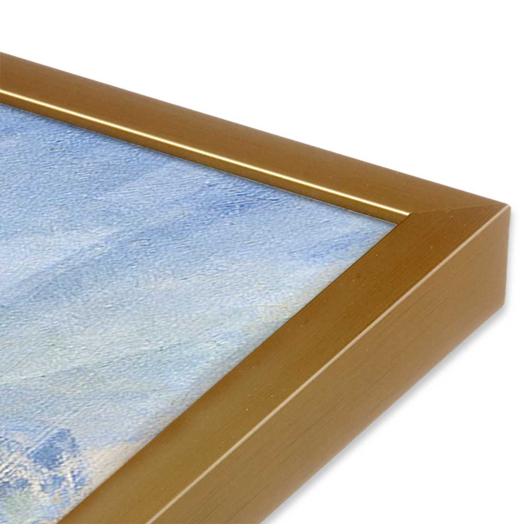 [Color:Polished Gold], Picture of art in a Polished Gold frame at an angle