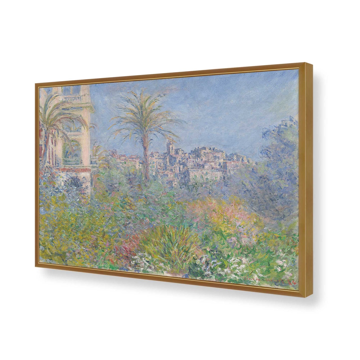 [Color:Polished Gold], Picture of art in a Polished Gold frame of the corner