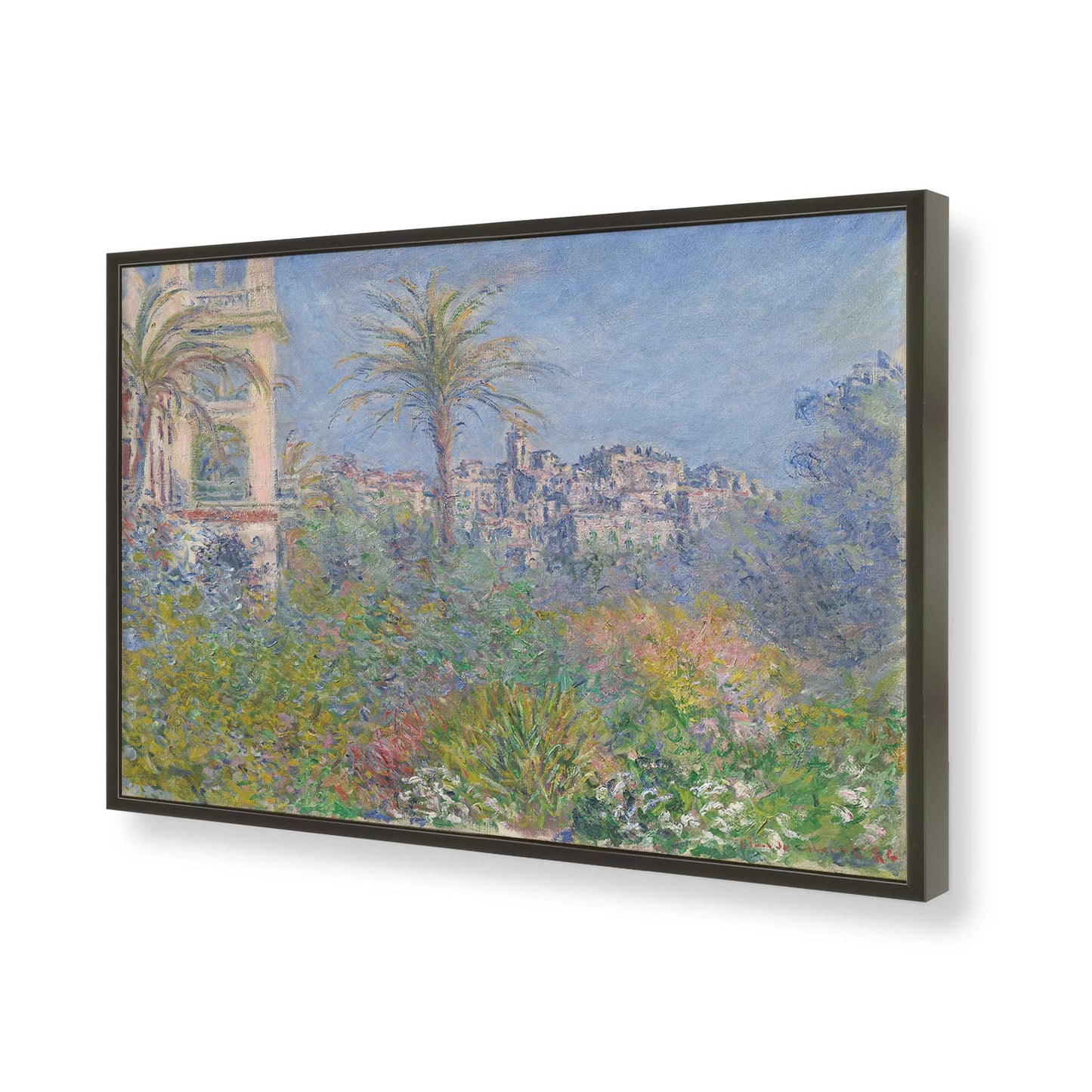 [Color:Satin Black], Picture of art in a Satin Black frame of the corner
