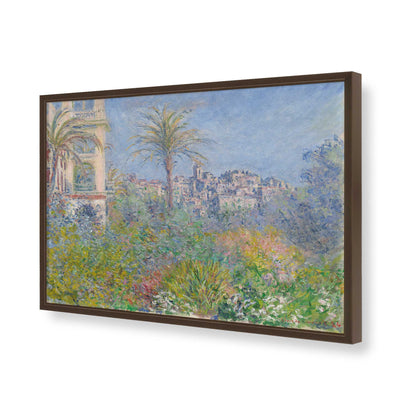[Color:Brown], Picture of art in a Brown frame of the corner