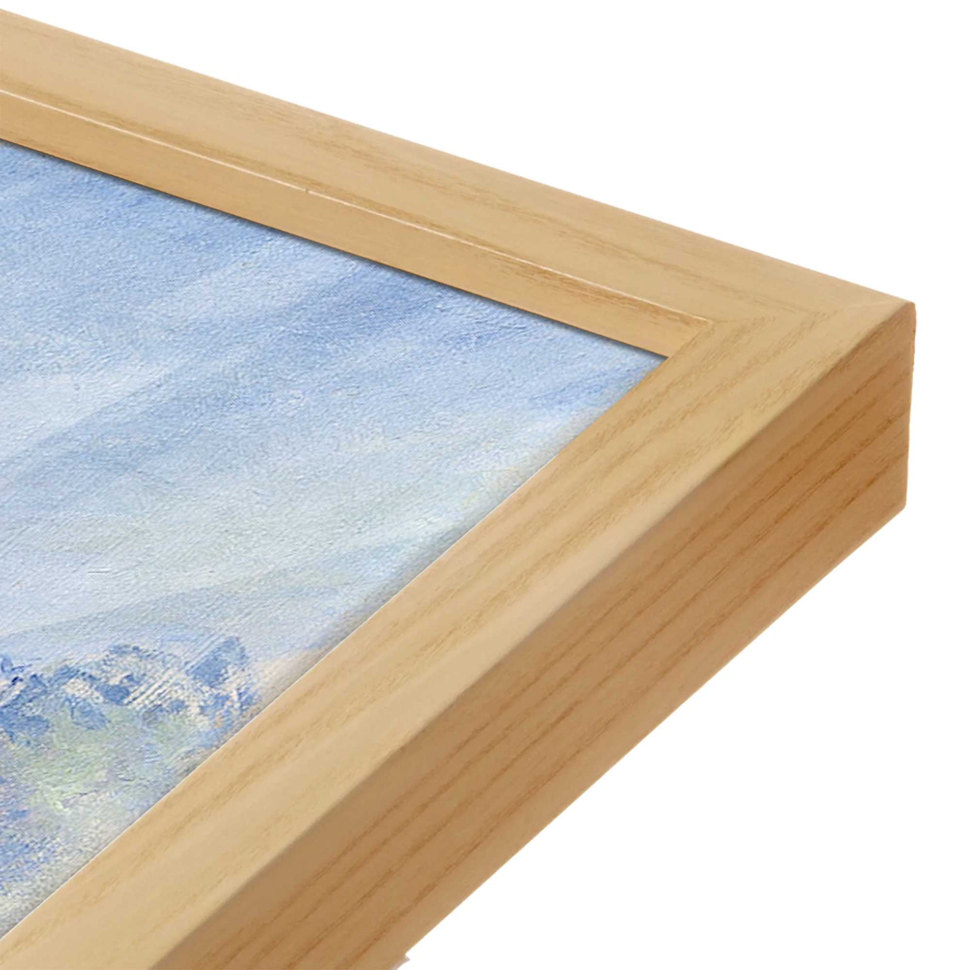 [Color:American Maple], Picture of art in a American Maple frame at an angle