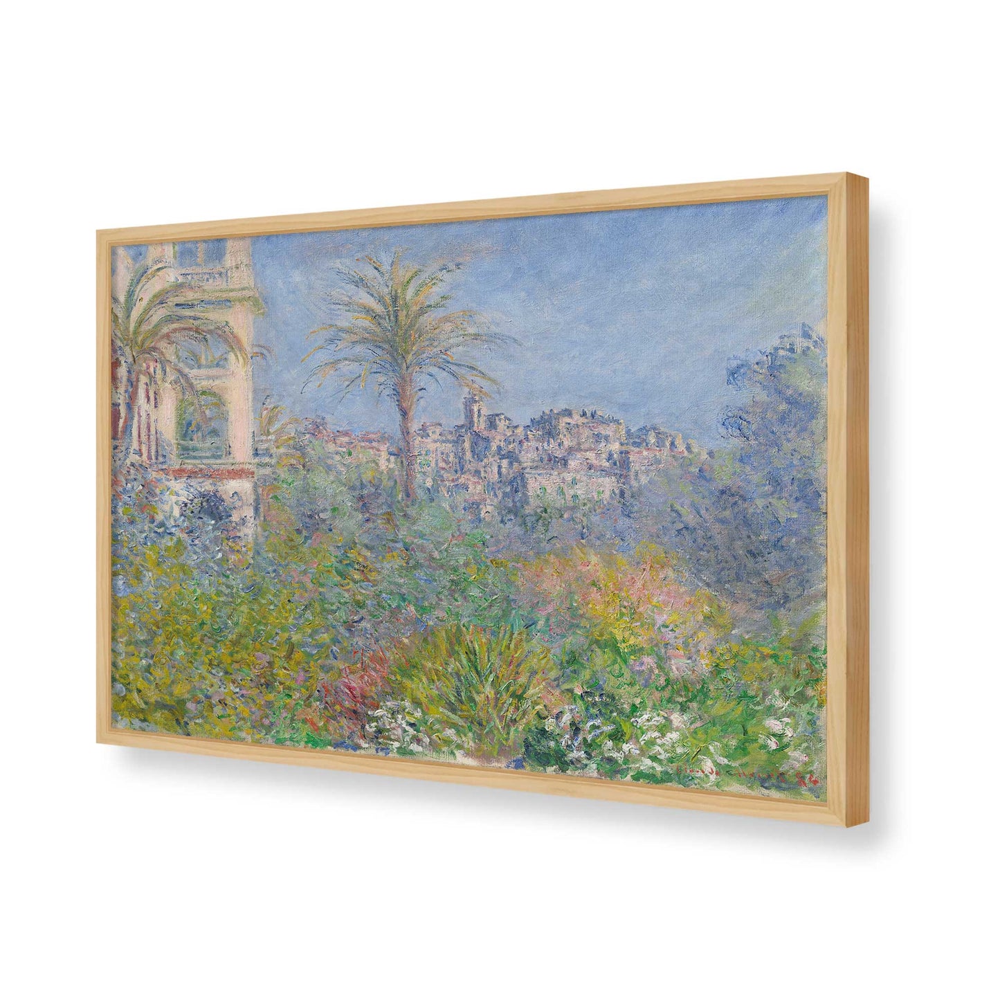 [Color:American Maple], Picture of art in a American Maple frame of the corner
