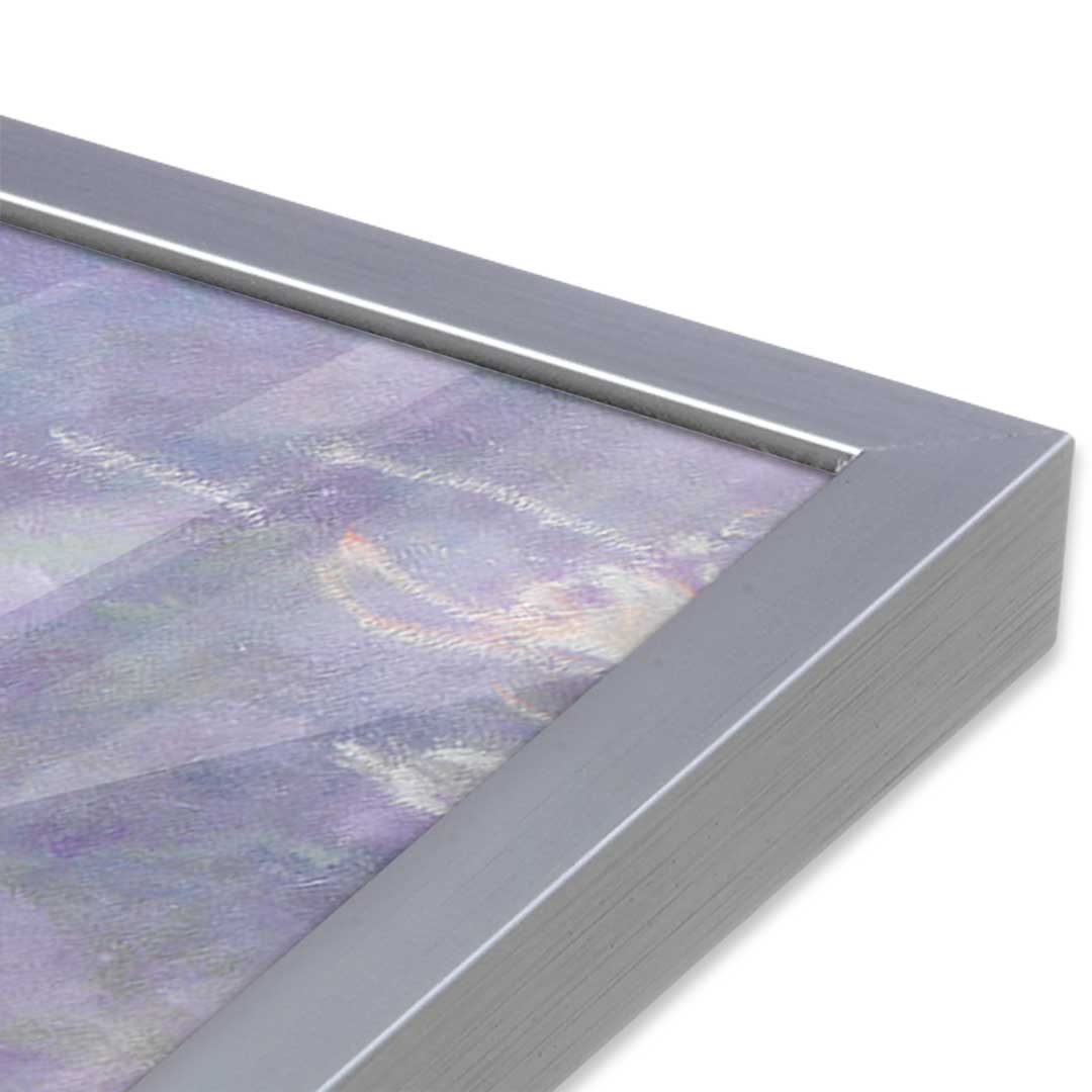 [Color:Polished Chrome], Picture of art in a Polished Chrome frame at an angle