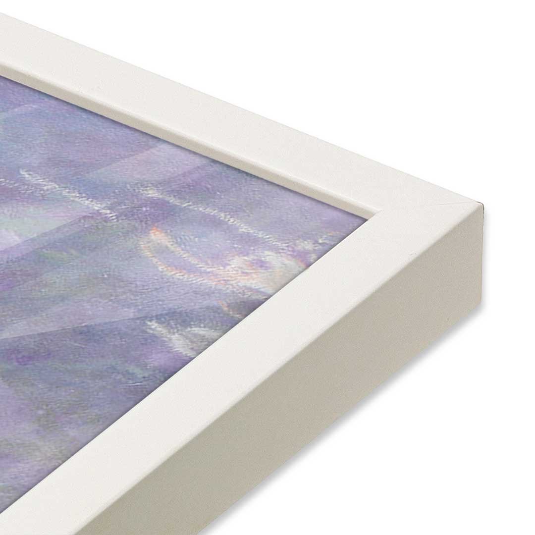 [Color:Opaque White], Picture of art in a Opaque White frame at an angle