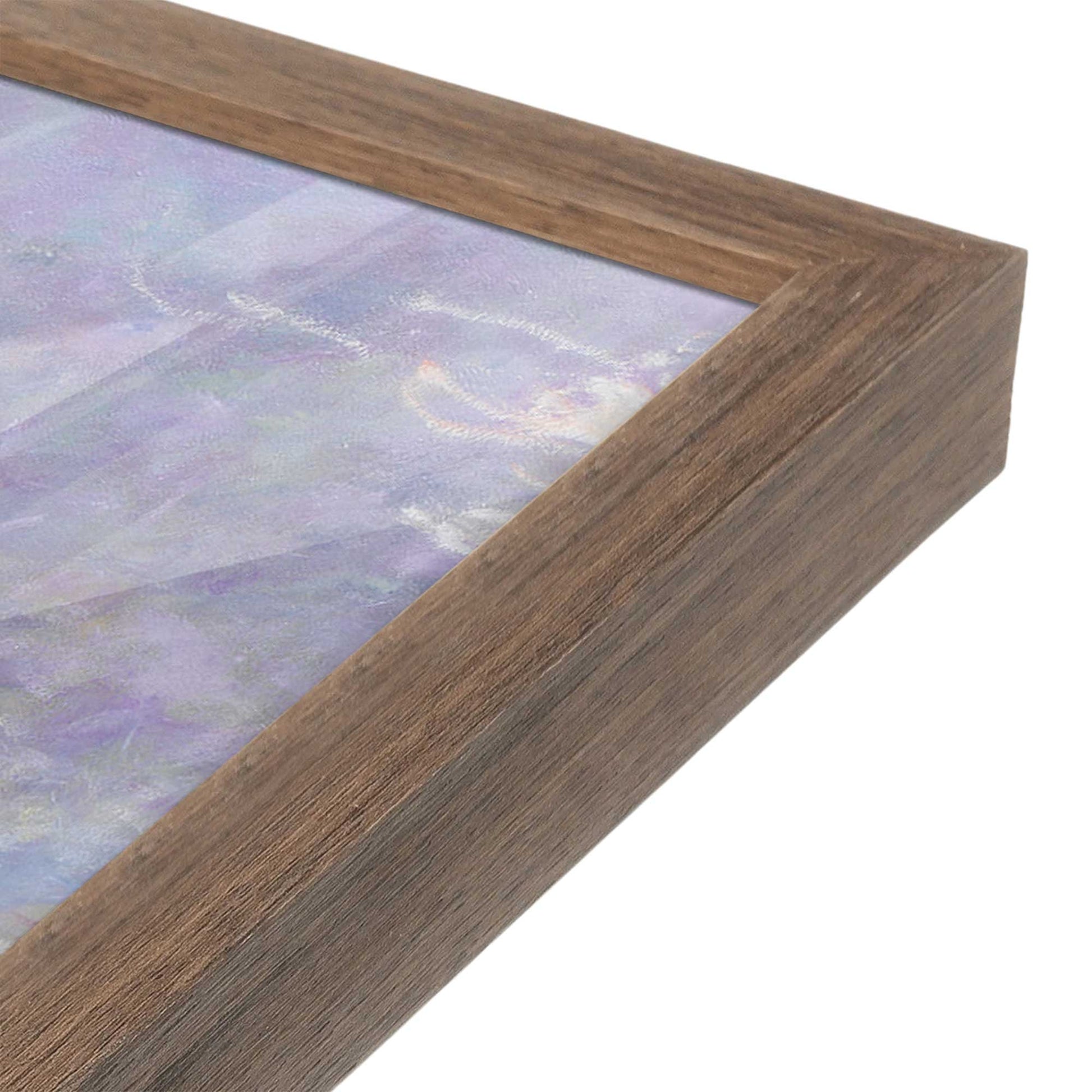 [Color:Walnut], Picture of art in a Walnut frame at an angle