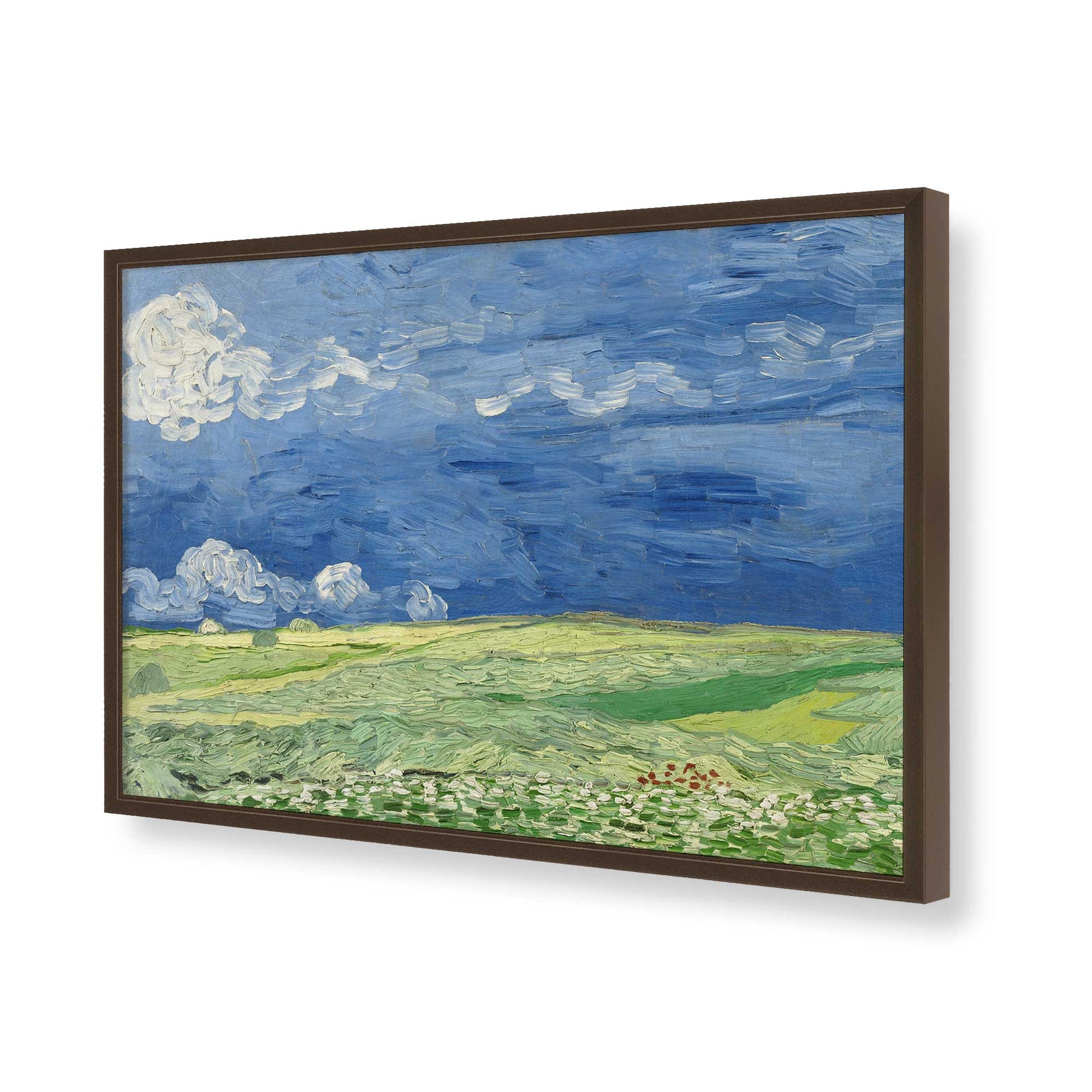 [Color:Brown], Picture of art in a Brown frame of the corner