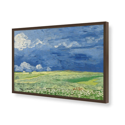 [Color:Brown], Picture of art in a Brown frame of the corner
