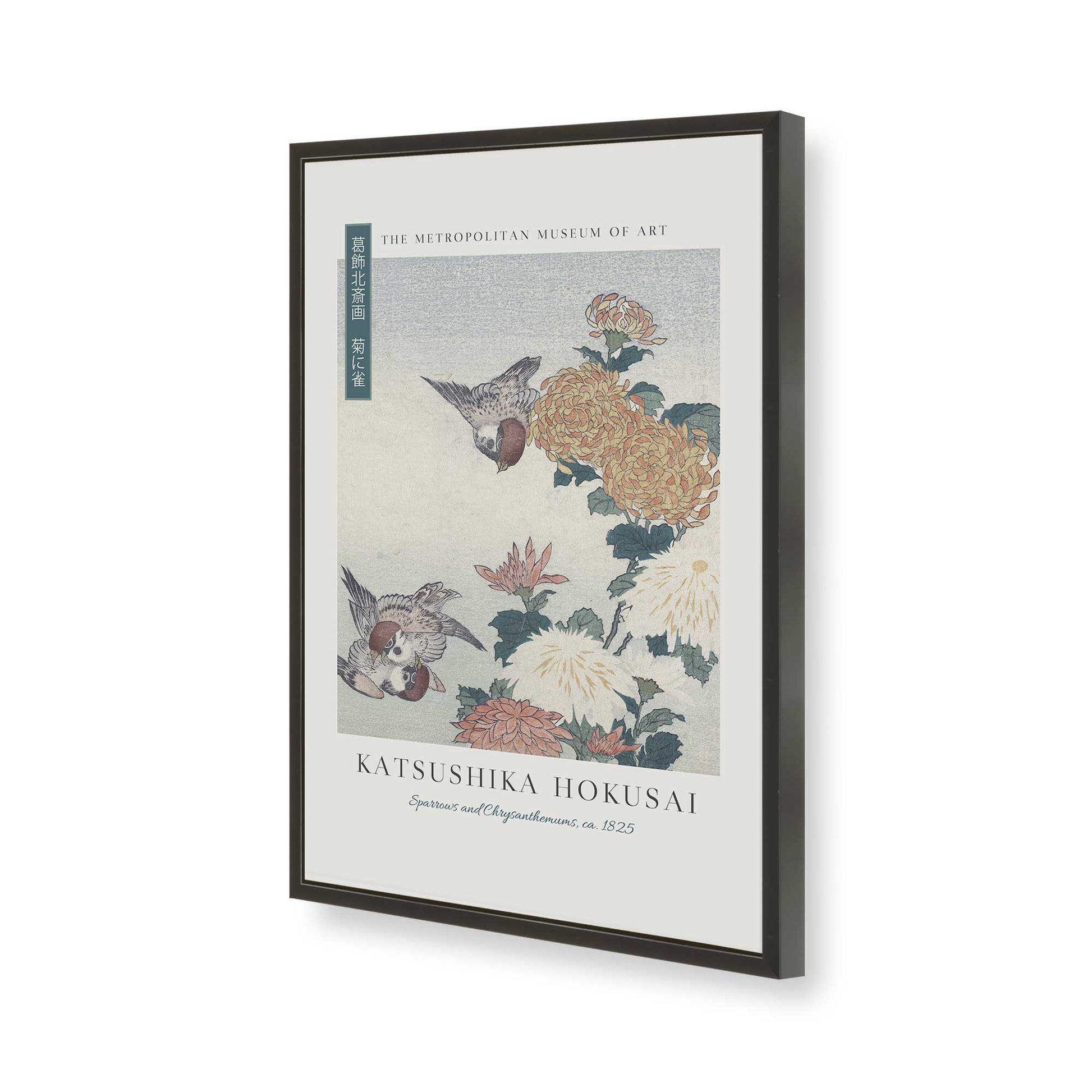 [Color:Satin Black], Picture of art in a Satin Black frame of the corner