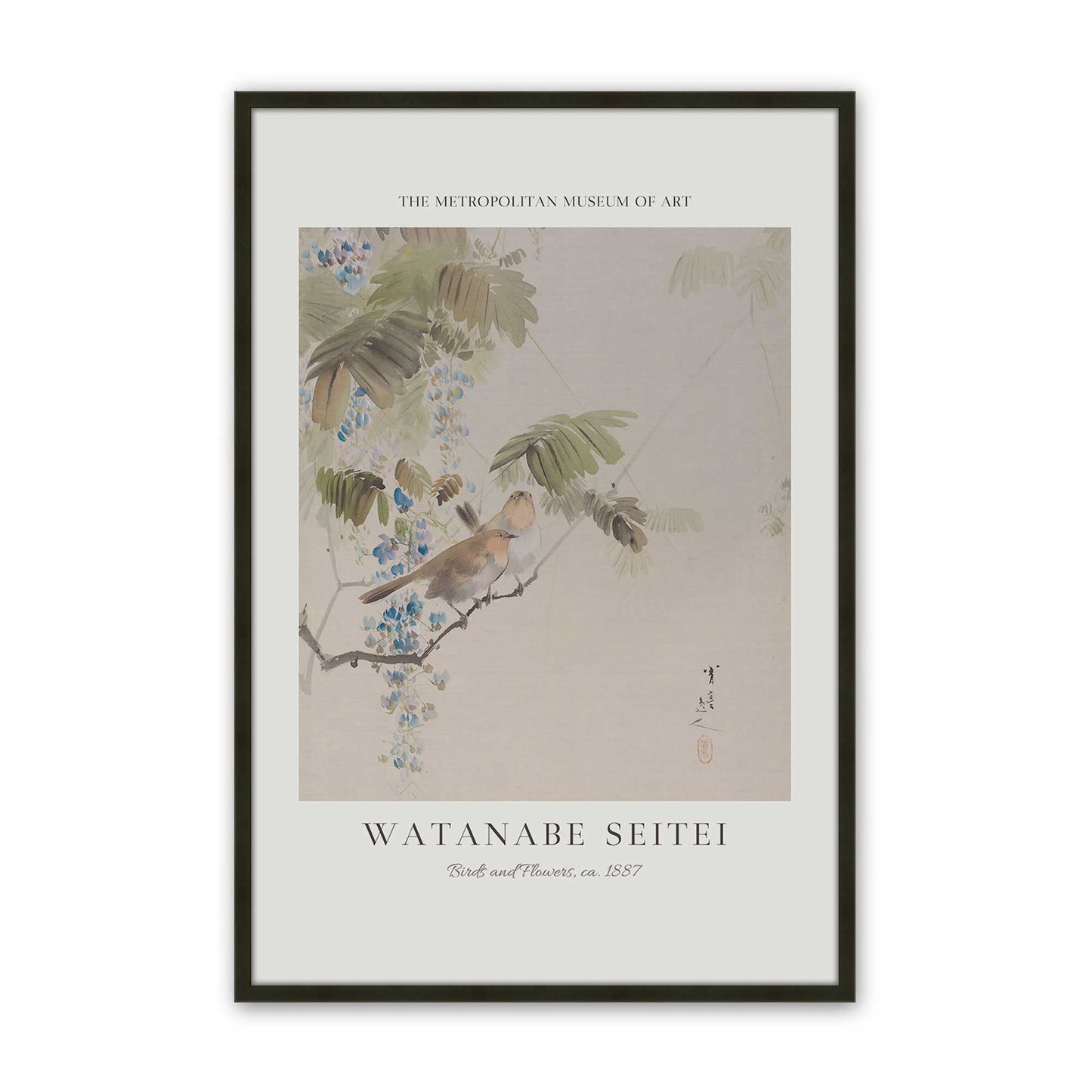 [Color:Satin Black], Picture of art in a Satin Black frame
